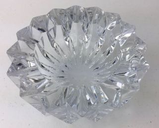 Vintage Heavy Leaded Crystal Glass Bowl 1.  3 " Thick 7 " Diameter