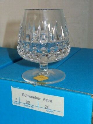 Vintage Bleikristall Nachtmann Germany Cut Crystal ASTRA Brandy Snifters (10) 4