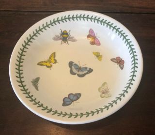 8.  5” Portmeirion Botanic Garden Butterflies Rimmed Soup Bowl 4550875