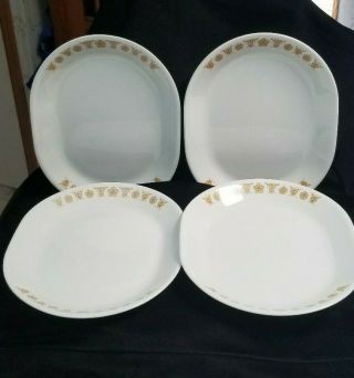 Vintage Corelle Butterfly Gold 10 X 12 Oval Serving Platter Set Of 4