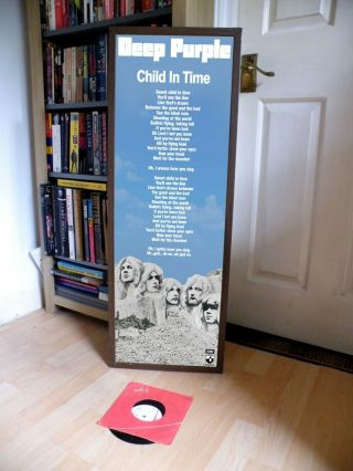 Deep Purple Child In Time Promo Poster Lyric Sheet,  In Rock,  Metal,  Punk,  Hardcore