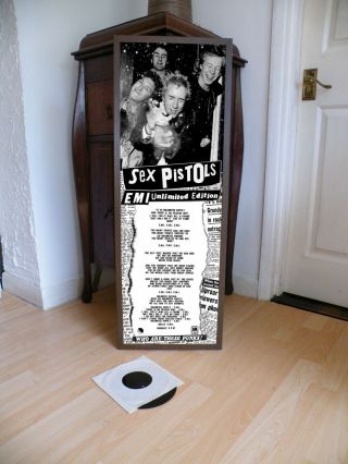 Sex Pistols Emi Lyric Sheet Promo Poster,  Jamie Reid,  Sid,  Swindle,  17.  Anarchy,  Punk