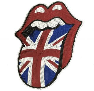 Rolling Stones Extra Large British Tongue Patch Large 14 " X 10 1/4 "