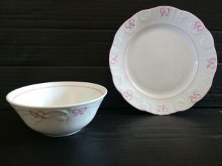 Vista Alegre Ruban Pink Fine Porcelain 5 Piece Place Setting 4