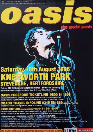 Oasis - Knebworth & Oasis Singles Print/posters A3 Noel Liam Gallagher 3 Prints