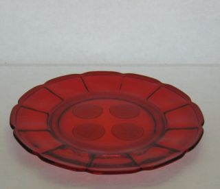 Fostoria Coin Ruby Salad Luncheon Plate 8 "