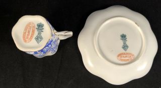 Vtg Coalport Demitasse Cup Mermond & Jaccard Jewelry Co.  White And Blue Ferns 6