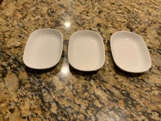 Set Of 3 Corning Ware Sidekick Dishes White P - 140 - B 4 1/2 X 6 3/4