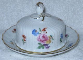 Hutschenreuther Moritzburg Dresden Round Covered Butter Dish With Lid