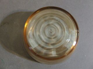 JEANETTE MARIGOLD CARNIVAL GLASS POODLE VANITY POWDER CANDY TRINKET JAR DISH 5
