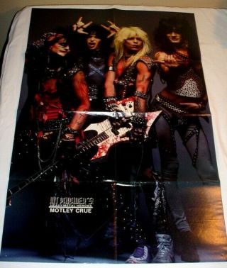 Huge Poster - Double Sided • Motley Crue & Ozzy Osbourne • 80 