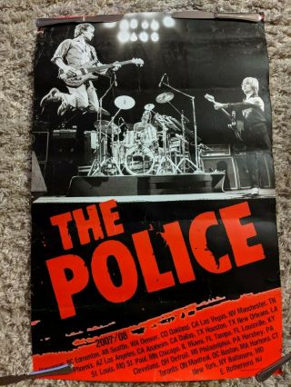 The Police 2007 / 2008 Reunion Tour 1st Printing Concert Poster Sting