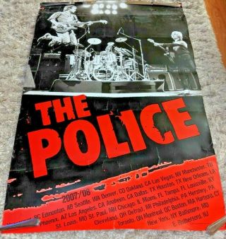 THE POLICE 2007 / 2008 REUNION TOUR 1st PRINTING CONCERT POSTER STING 2