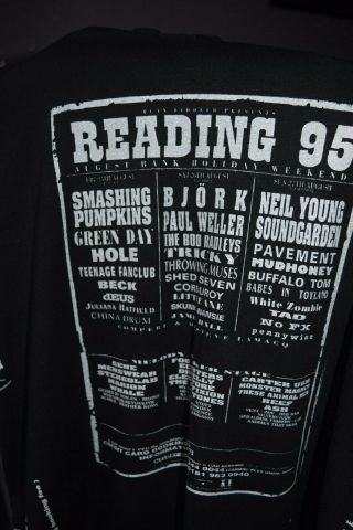 Reading Festival 1995 Retro T Shirt Taken From Poster Idea Handmade