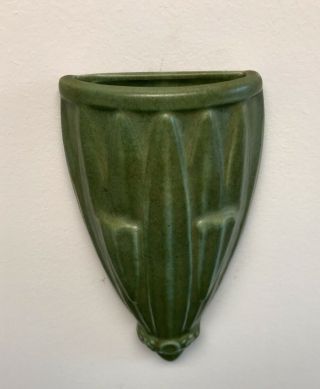 royal haeger pottery vintage Pocket Wall Vase Green Art Nouveau Arts And Crafts 3