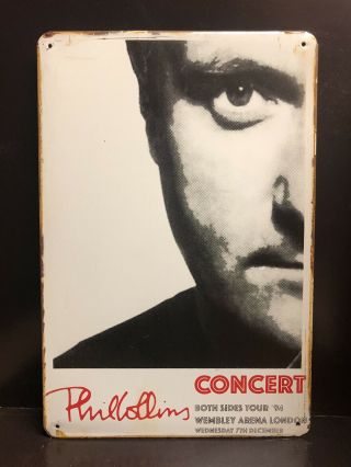 Phil Collins Both Side Tour 94 London Concert Poster Large Metal Sign 40x30 Cm