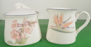 Noritake Pacific Winds Creamer And Sugar Bowl With Lid Made In Japan 9420