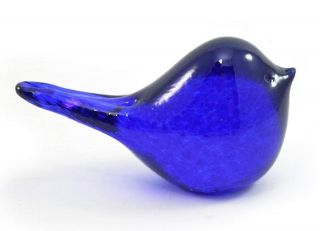 Henrietta Glass Hand - Crafted Cobalt Art Glass Little Bird Us