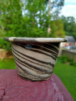 Charles Lisk Mini Swirl Milk Riser Face Vase Jug Catawba Valley Folk Pottery Nc