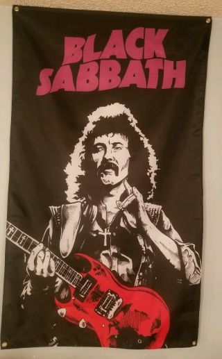 Black Sabbath Flag Fabric Poster Huge 3x5 Banner Tapestry Tony Iommi Rare