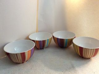 Pfaltzgraff Equator Cereal / Soup Bowls Set Of 4