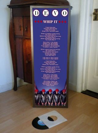 Devo Whip It Promo Lyric Poster,  Sex Pistols,  Jocko Homo,  Satisfaction,