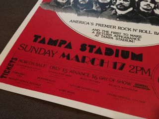 CHICAGO BAND / LYNYRD SKYNYRD Concert Poster Flyer March 17,  1974 TAMPA FLORIDA 2