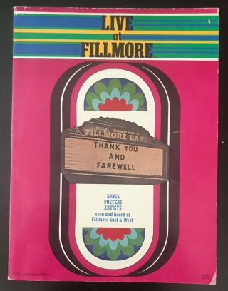 1970 Live At Fillmore East West Songs Posters Book Neil Young Eric Clapton Elton
