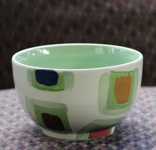 Gail Pittman Ceramic Soup Or Cereal Bowl Bossanova Pattern Signed And Dated 