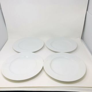 4 Mikasa CLASSIC FLAIR WHITE Dinner Plate 10 5/8” 2