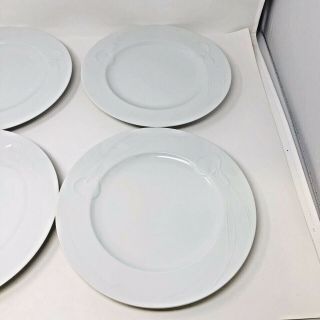 4 Mikasa CLASSIC FLAIR WHITE Dinner Plate 10 5/8” 4