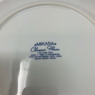 4 Mikasa CLASSIC FLAIR WHITE Dinner Plate 10 5/8” 6