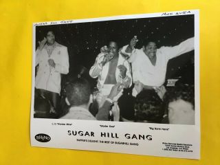 Sugar Hill Gang Press Photo 8x10,  Wonder Mike,  Master Gee,  Big Bank Hank,  Rhino.