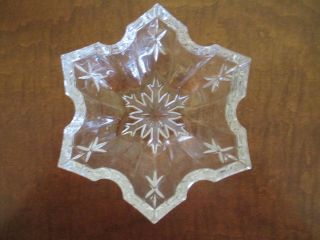 Marquis By Waterford Crystal,  5 1/2 Inch Bowl / Dish - Snowflake Motif