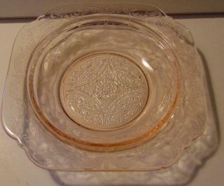Vintage Pink Depression Glass Butter/Cheese Serving Dish w/Lid 2