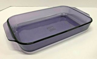 Pyrex Purple Cranberry 3 Qt Rectangle Baking Pan 233 - R 13 X 9 X 2