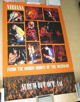 Nirvana 1996 2 - Sided Promo Poster 24 " X36 " From The Banks Of The Wishkah