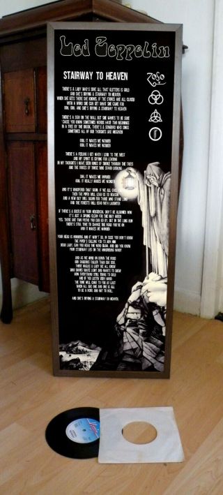 Led Zeppelin Stairway To Heaven Promo Poster Lyric Sheet,  Kashmir,  Black Dog,  Zoso
