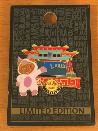Hard Rock Cafe Seattle Chinese Year Of The Pig Bear Costume 2019 Pin Le 300