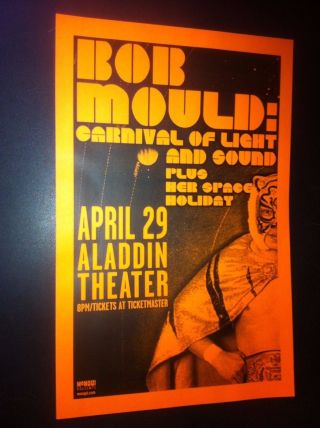 Bob Mould Rare Husker Du Aladdin Theater Portland Punk Flyer Concert Tour Poster