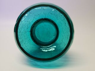 Set of Two (2) Aquamarine/Blue/Green Crackle Glass Candle Holders BOGO 6