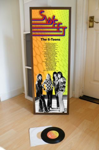 The Sweet 6 Teens Promo Poster Lyric Sheet,  Desolation,  Fox On The Run,  16,  Blitz