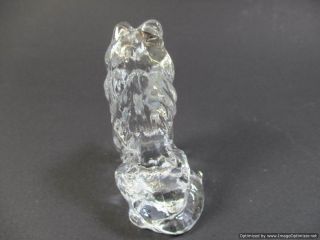 Mosser Collie / Sheltie Clear Glass Dog Figurine Paperweight 4