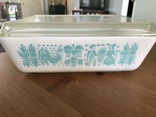 Vintage PYREX Amish Butterprint 1.  5 QT 503 Refrigerator/Ovenware Dish With Lid 3