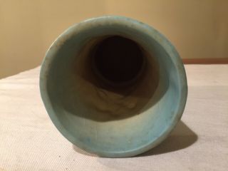 Vintage Roseville Apple Blossom Vase 381 - 6 (Blue) 6
