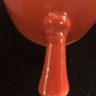 Vintage Orange Red Fiesta CHina HLC Fiestaware Demitasse Stick Handle Cup Demi 8