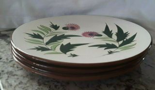 Stangl Pottery Thistle Four 9 " Luncheon Plate Trenton N.  J.