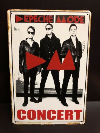 Depeche Mode Concert Poster Vintage Style Garage Decor Large Metal Sign 30x40 Cm
