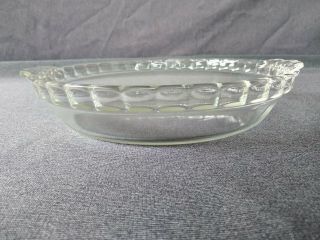 Vintage Pyrex Deep Dish Clear Glass 9 " Pie Plate Fluted Scalloped Edge 228