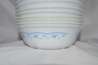 8 Corning Corelle Morning Blue Cereal Bowls - - - -